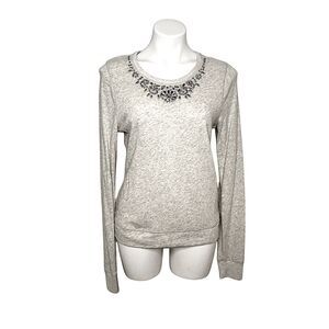Vintage Y2K Abercrombie Fitch Embellished Jeweled Top Long Sleeve M Beaded‎